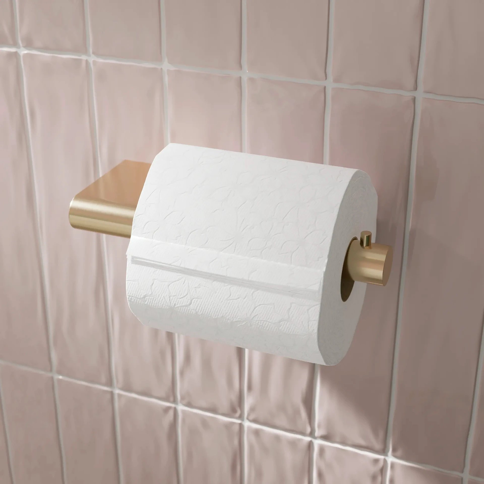 Fuse Toilet Roll Holder in Brushed Brass