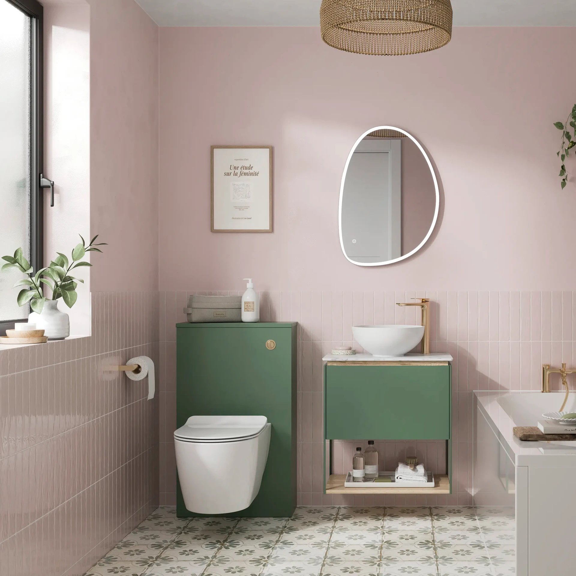 Small Bathroom with Colour