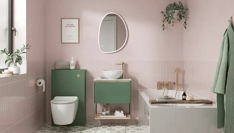 Small Bathroom with Colour