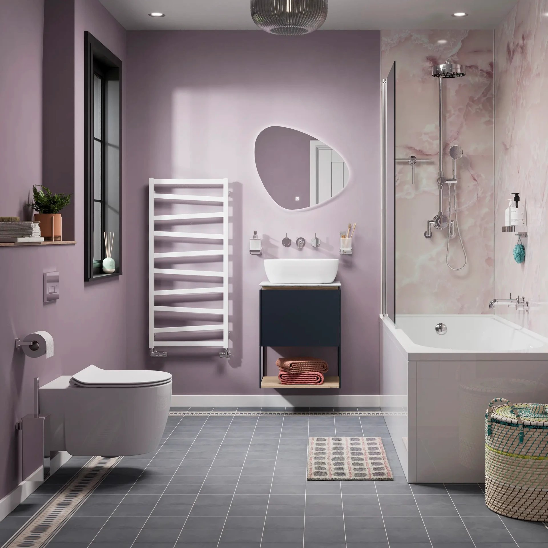 Playful Small Bathroom