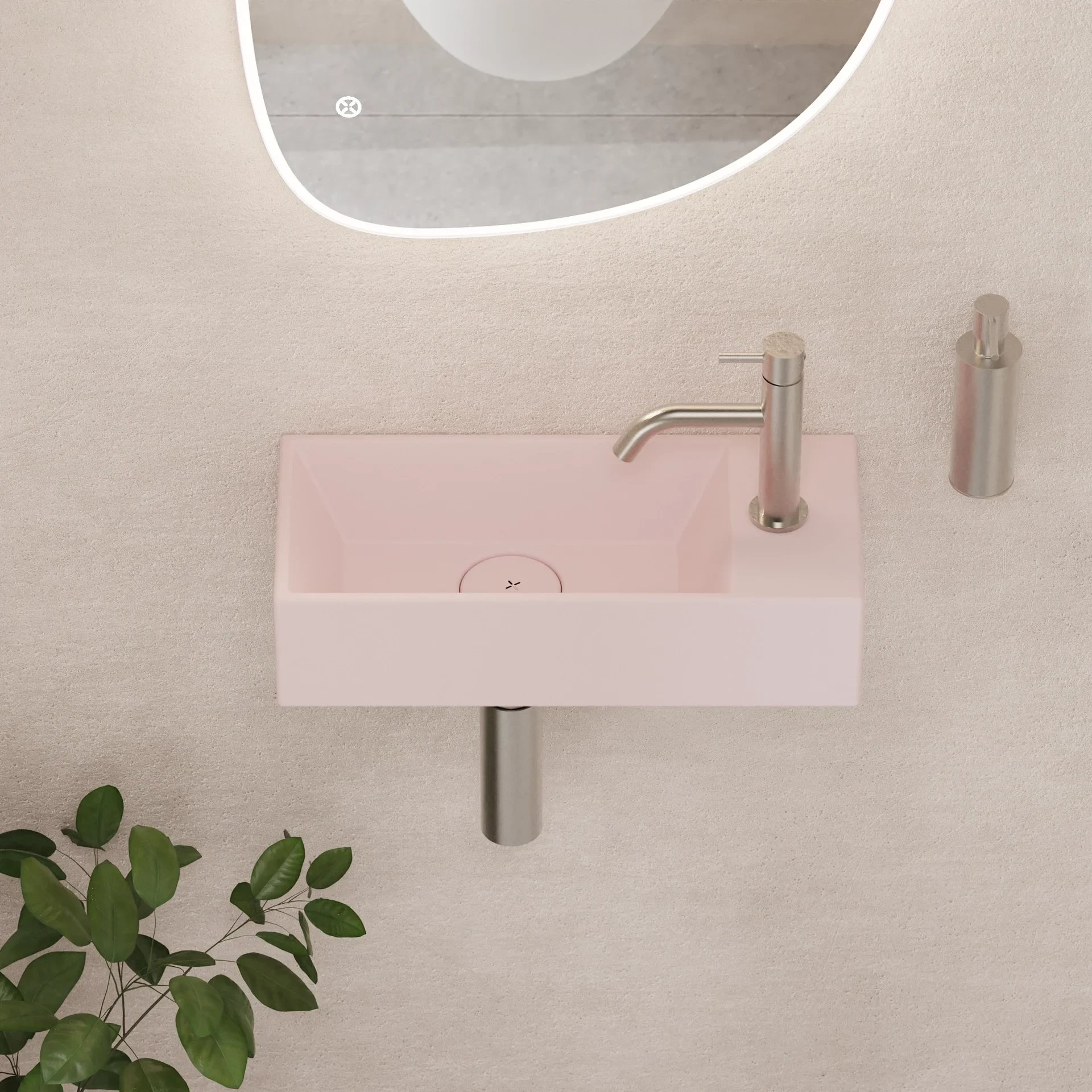 Beck Pink Cloakroom Basin