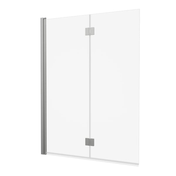 Asura Fully Folding Bath Screen in Brushed Nickel