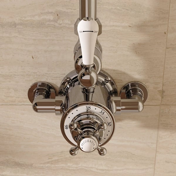 Belgravia Thermo Shower Valve with Fixed Head in Chrome