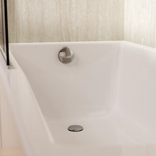 Bath Extended Pop Up Waste with Filler 100cm Chrome