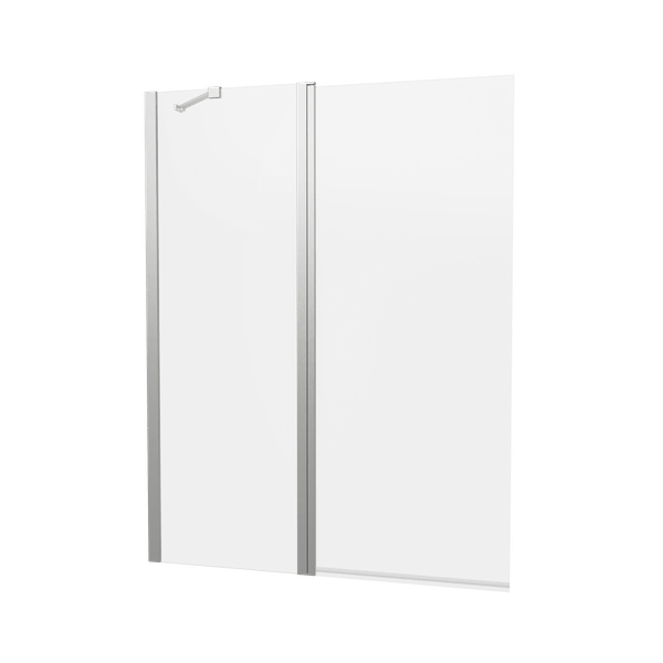 Clear 6 Double Bath Screen in Brushed Nickel