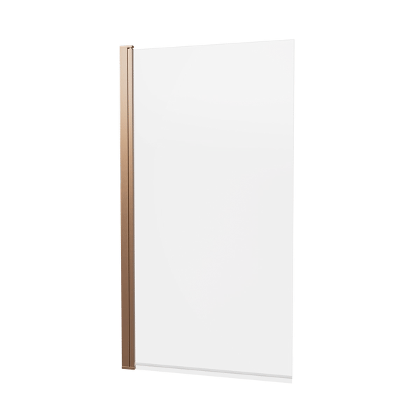 Clear 6 Hinged Bath Screen in Brushed Bronze