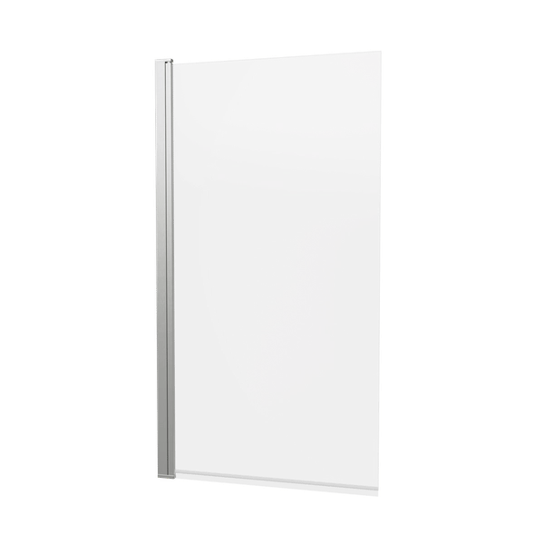 Clear 6 Hinged Bath Screen in Brushed Nickel