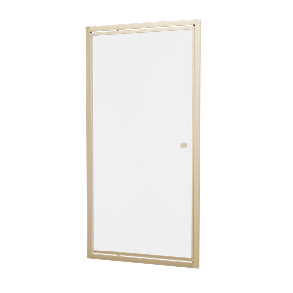 Clear 6 Pivot Shower door in Brushed Brass