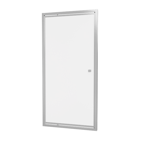 Clear 6 Pivot Shower Door with Side Panel in Chrome