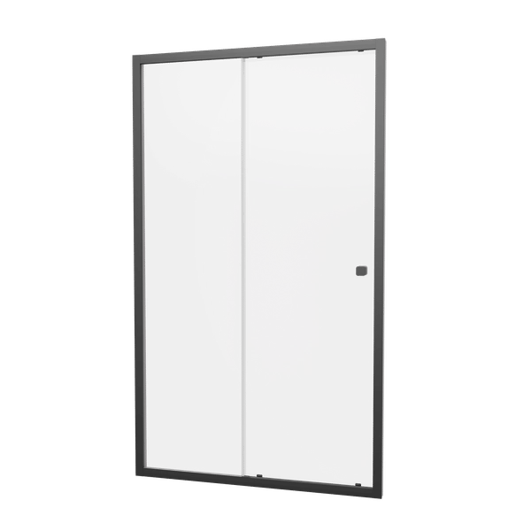 Clear 6 Sliding Shower Door in Matt Black