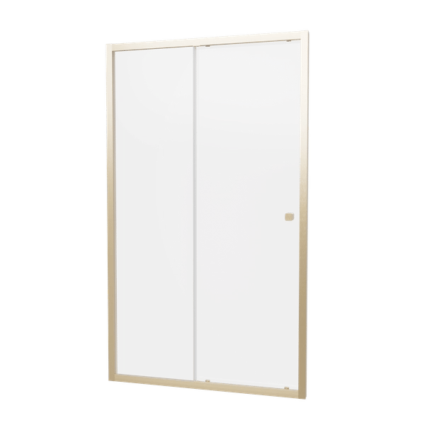Clear 6 Sliding Shower Door in Brushed Brass