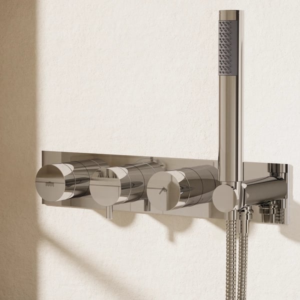 Dial Kai Lever Thermostatic Shower Valve with 2 Way Diverter & Handset Chrome