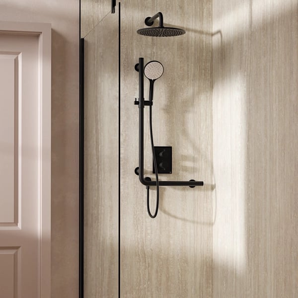 Grab Bar Shower Handset Attachment