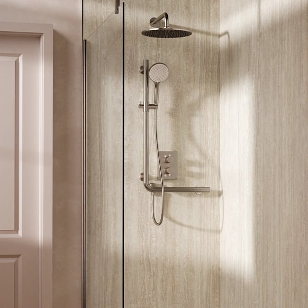 Grab Bar Shower Handset Attachment