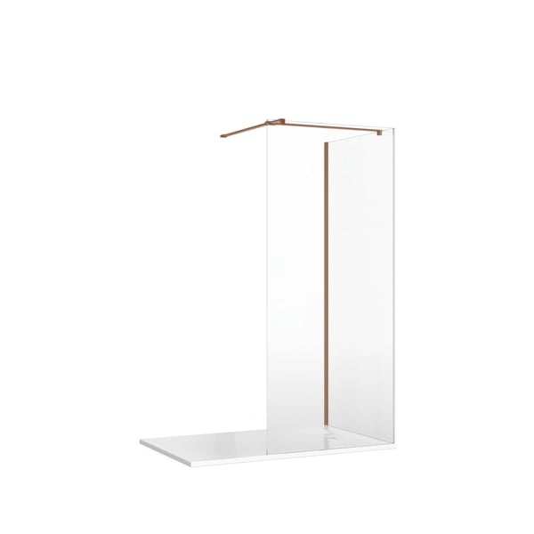 Gallery 10 Glass Corner Shower in Brushed Bronze