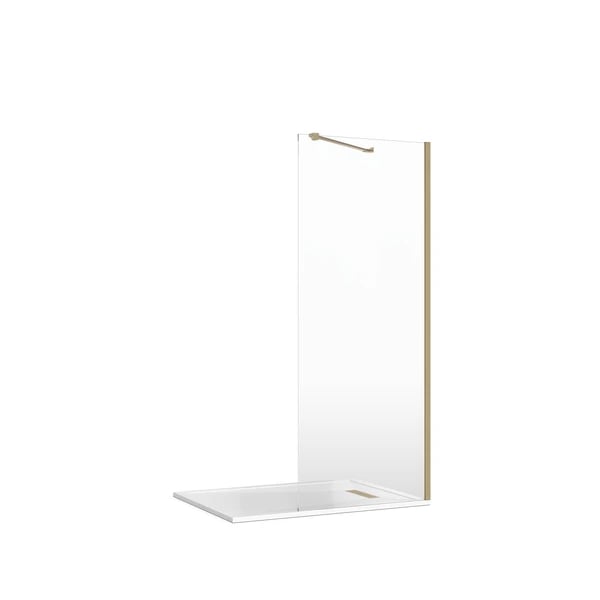 Gallery 8 Walk in Recessed Shower in Brushed Brass