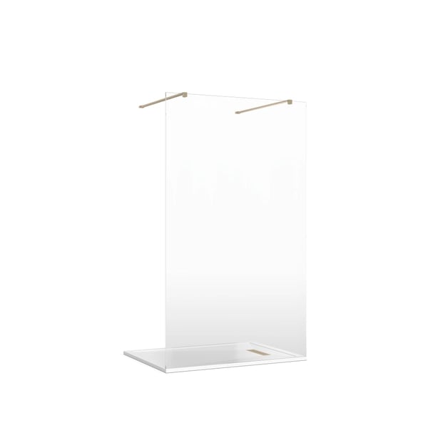 Gallery 8 Walk Through Shower in Brushed Brass