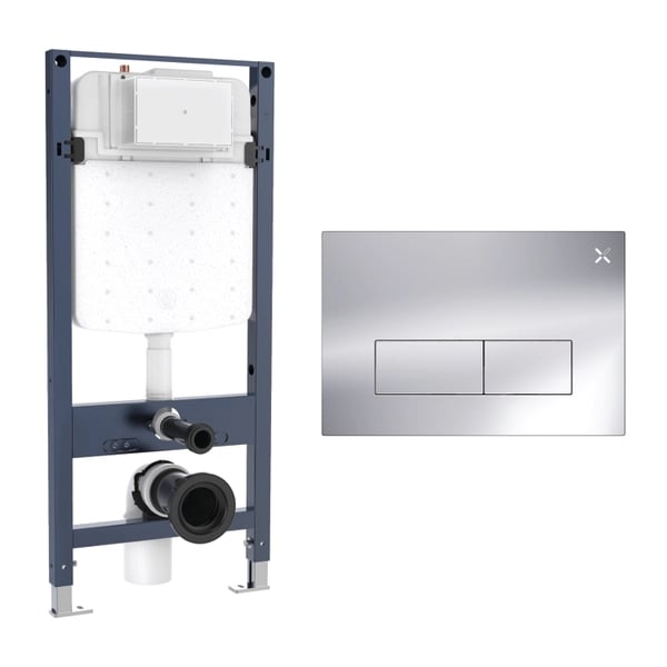 MPRO SS Slim Concealed Cistern Frame Set 4