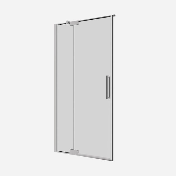 Optix 10 Pivot Shower Door with Inline in Chrome