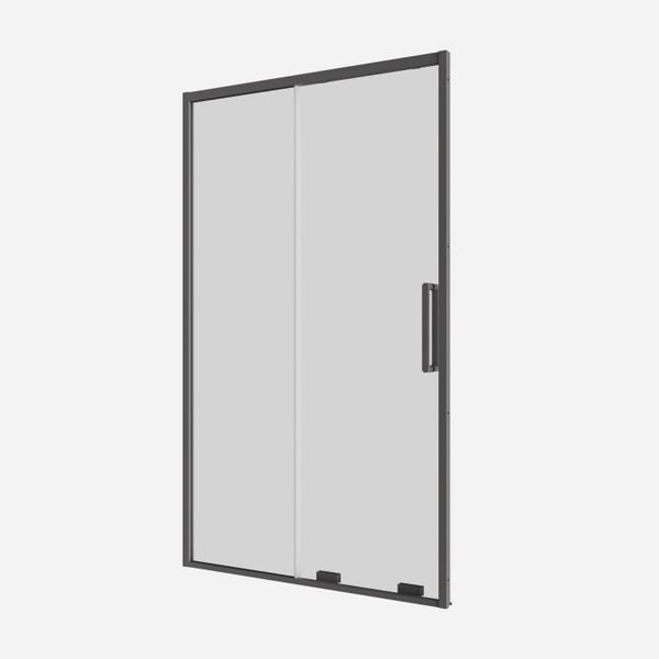 Optix 10 Sliding Shower Door with Side Panel in Slate