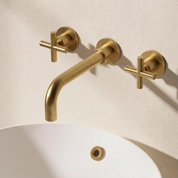 MPRO Crosshead 3 Hole Wall Basin Tap