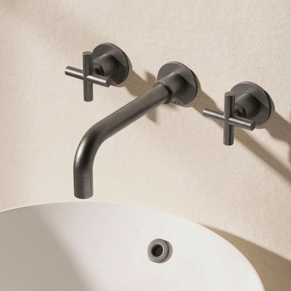 MPRO Crosshead 3 Hole Wall Basin Tap