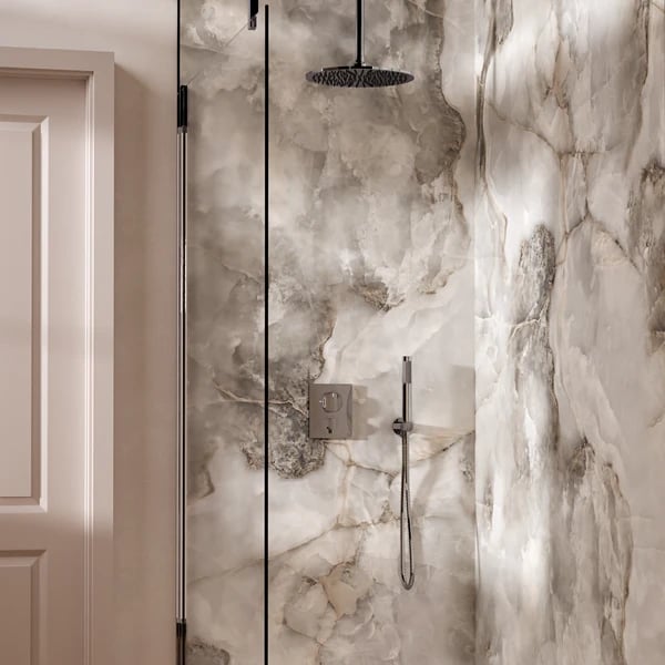 Crossbox Push Shower Set 1 with Fixed Head & Handset