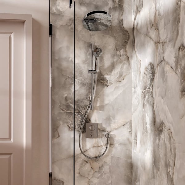 Crossbox Push Shower Set 5 with Fixed Head & Handset