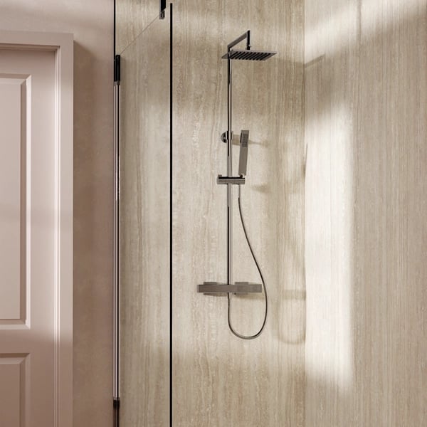 Atoll Square Exposed Thermostatic Shower Valve Chrome