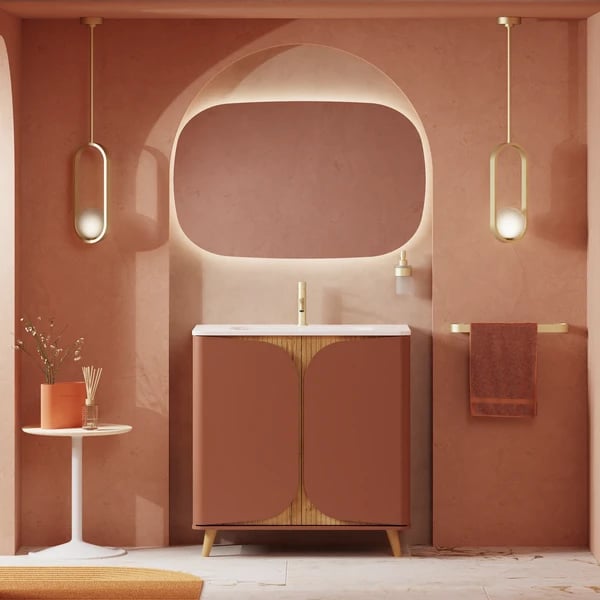 Tambour Floorstanding Furniture Unit with Basin - 800mm