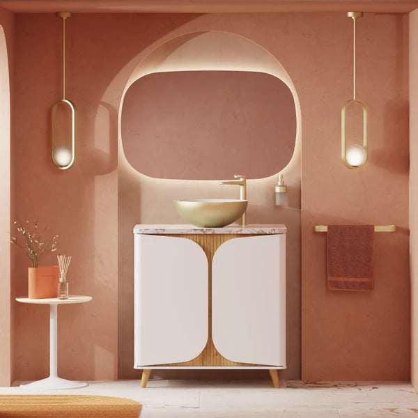 Tambour Floorstanding Furniture Unit with Worktop - 800mm