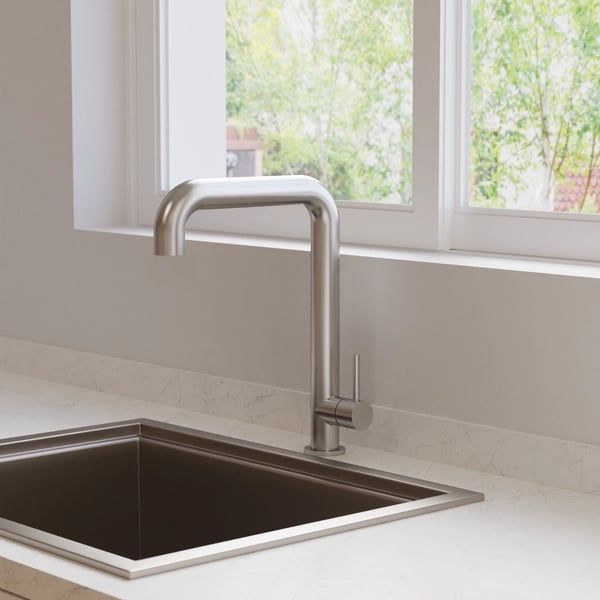 Tube Side Lever Kitchen Mixer Stainless Steel